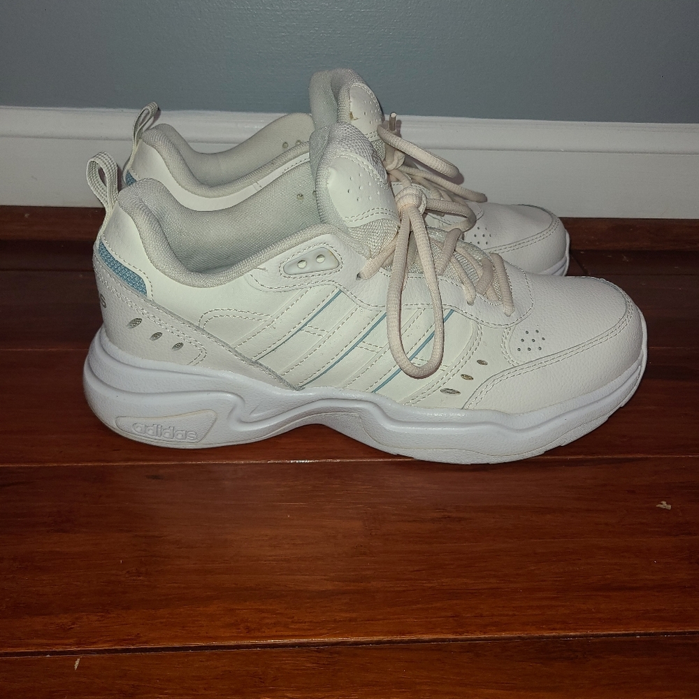 White/Teal Adidas Sneakers US Size 9